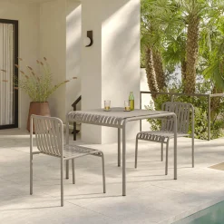 Sarek Outdoor Stackable Dining Chair - Warm Stone