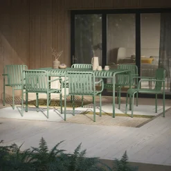 Sarek Outdoor Stackable Dining Armchair - Khaki Green