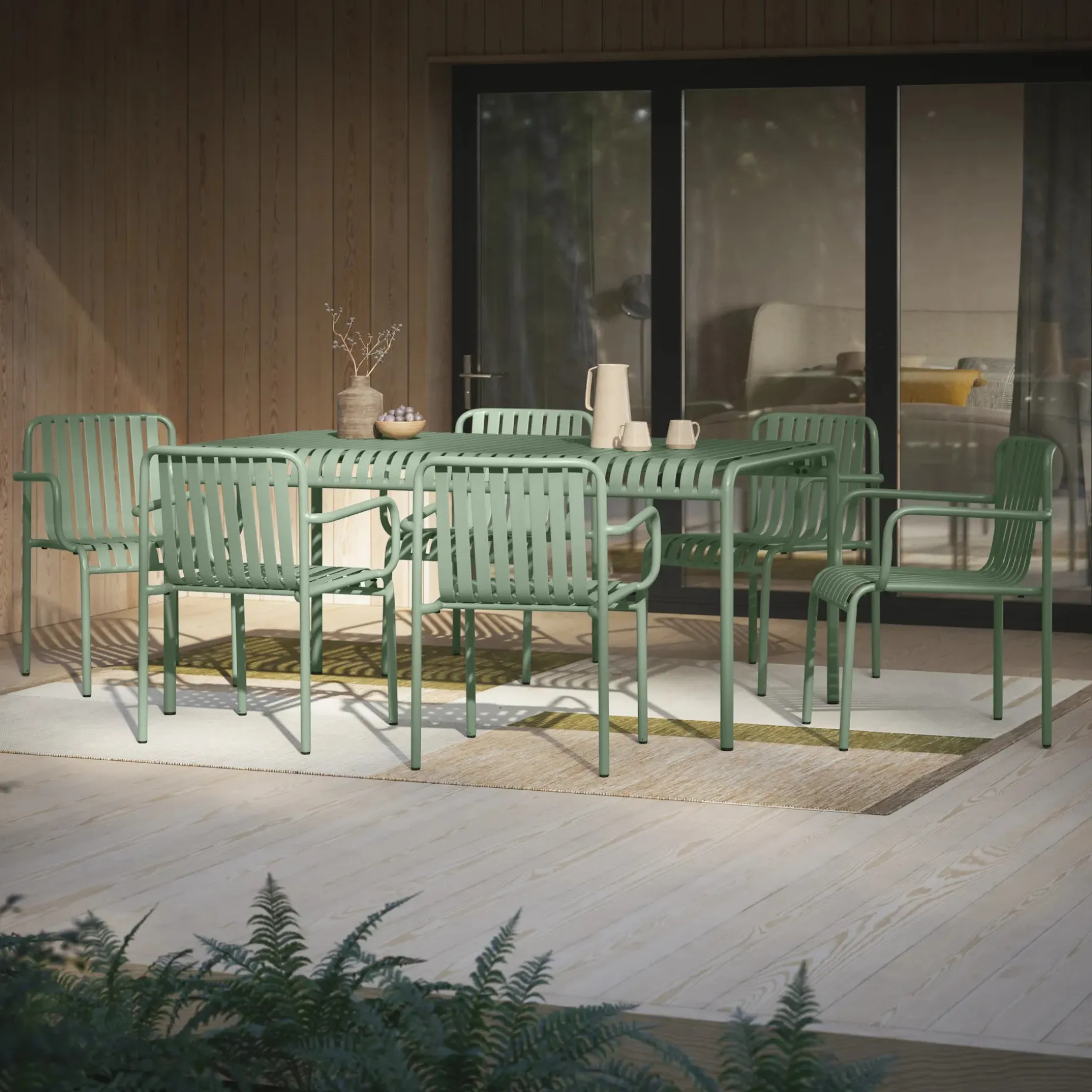 Sarek Outdoor Stackable Dining Armchair - Khaki Green