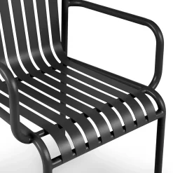 Sarek Outdoor Stackable Dining Armchair - Black