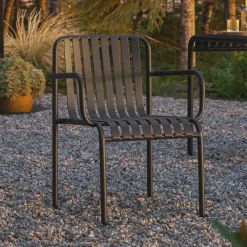 Sarek Outdoor Stackable Dining Armchair - Black