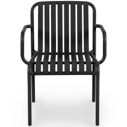 Sarek Outdoor Stackable Dining Armchair - Black