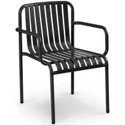 Sarek Outdoor Stackable Dining Armchair - Black