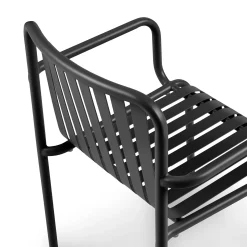 Sarek Outdoor Stackable Dining Armchair - Black