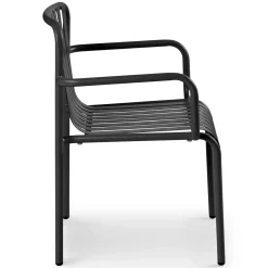 Sarek Outdoor Stackable Dining Armchair - Black