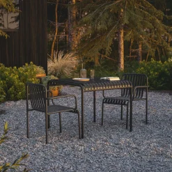 Sarek Outdoor Stackable Dining Armchair - Black