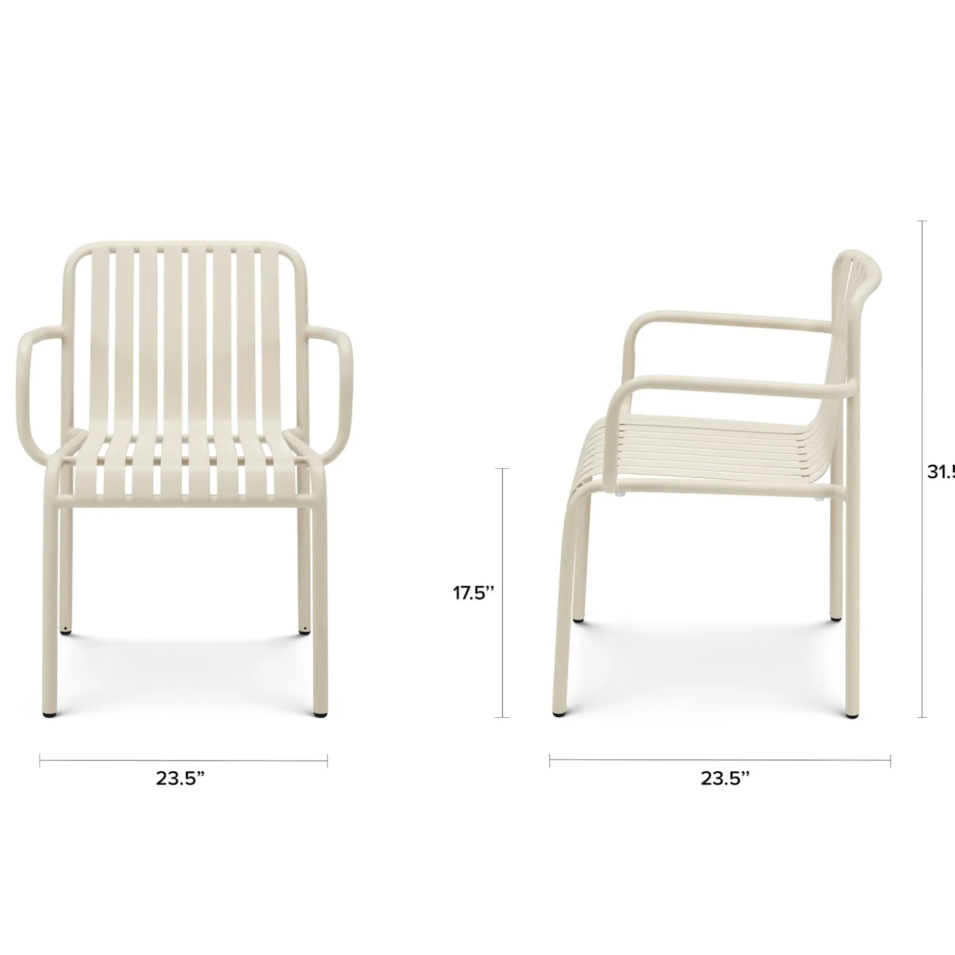 Sarek Outdoor Stackable Dining Armchair - Taupe