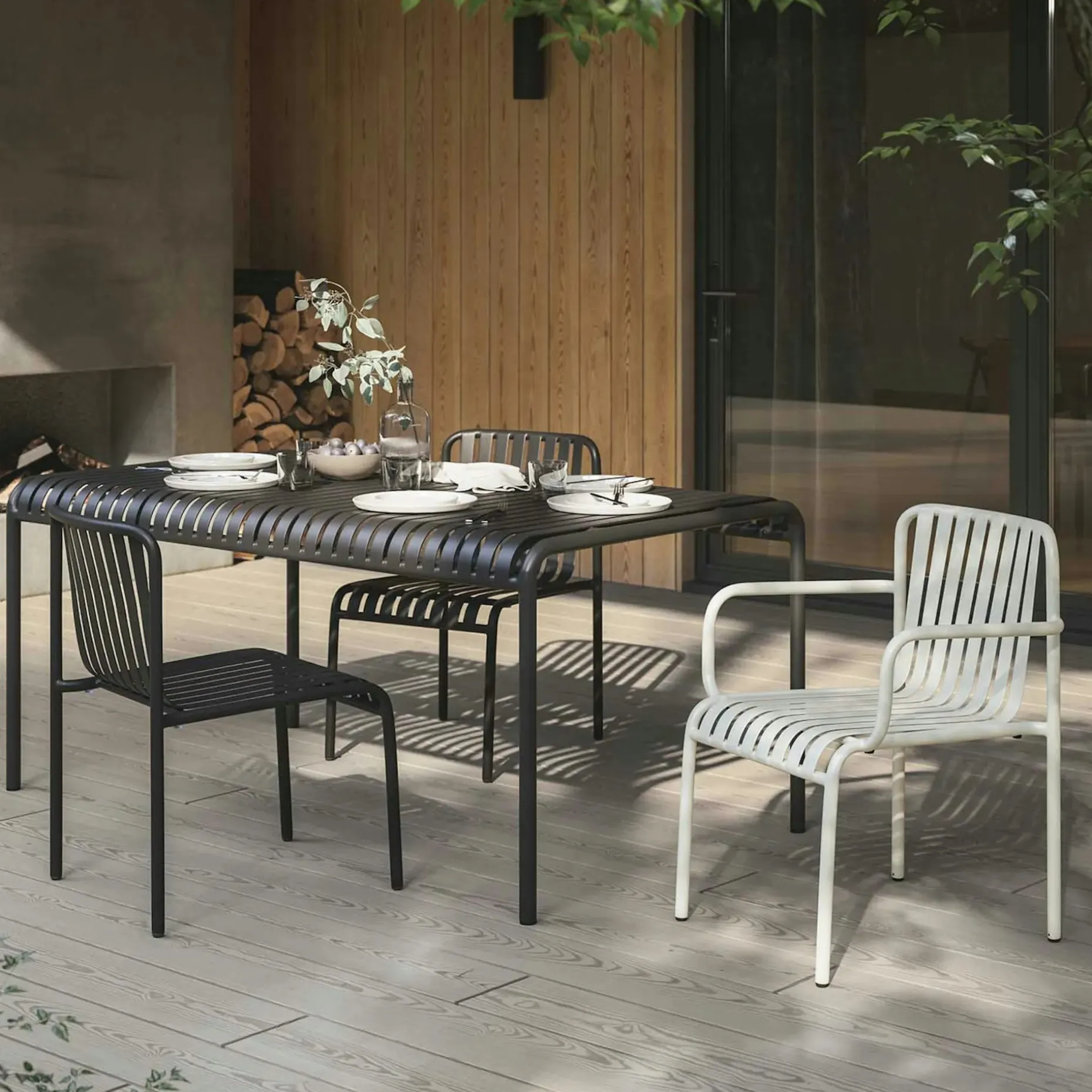 Sarek Outdoor Stackable Dining Armchair - Taupe