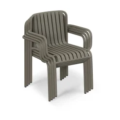 Sarek Outdoor Stackable Dining Armchair - Warm Stone