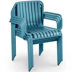 Sarek Outdoor Stackable Dining Armchair - Peacock Blue
