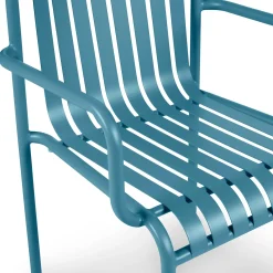 Sarek Outdoor Stackable Dining Armchair - Peacock Blue