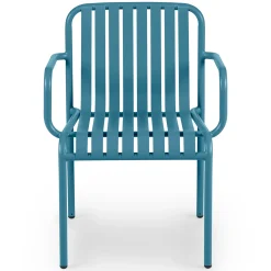 Sarek Outdoor Stackable Dining Armchair - Peacock Blue