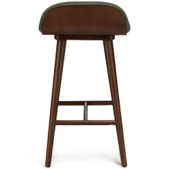 Sede Counter Stool - Walnut and Olio Green