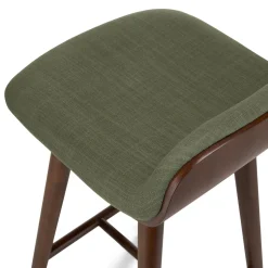 Sede Counter Stool - Walnut and Olio Green