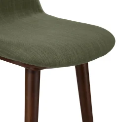 Sede Counter Stool - Walnut and Olio Green