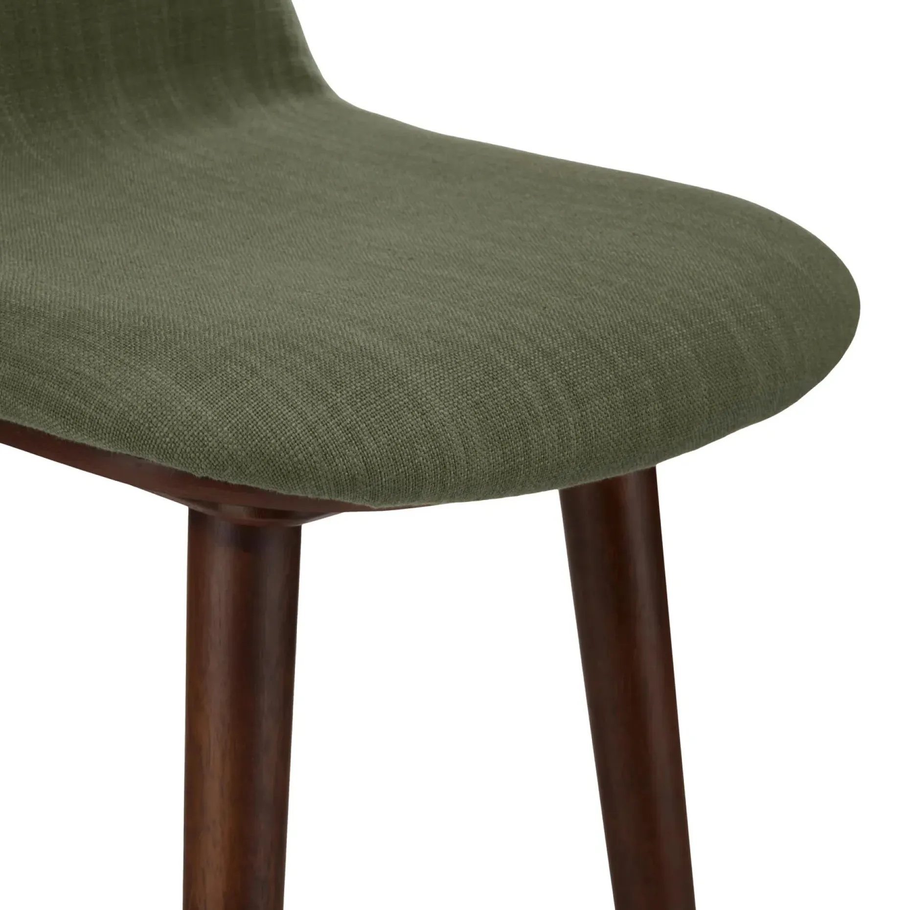Sede Counter Stool - Walnut and Olio Green