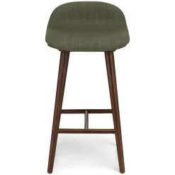 Sede Counter Stool - Walnut and Olio Green
