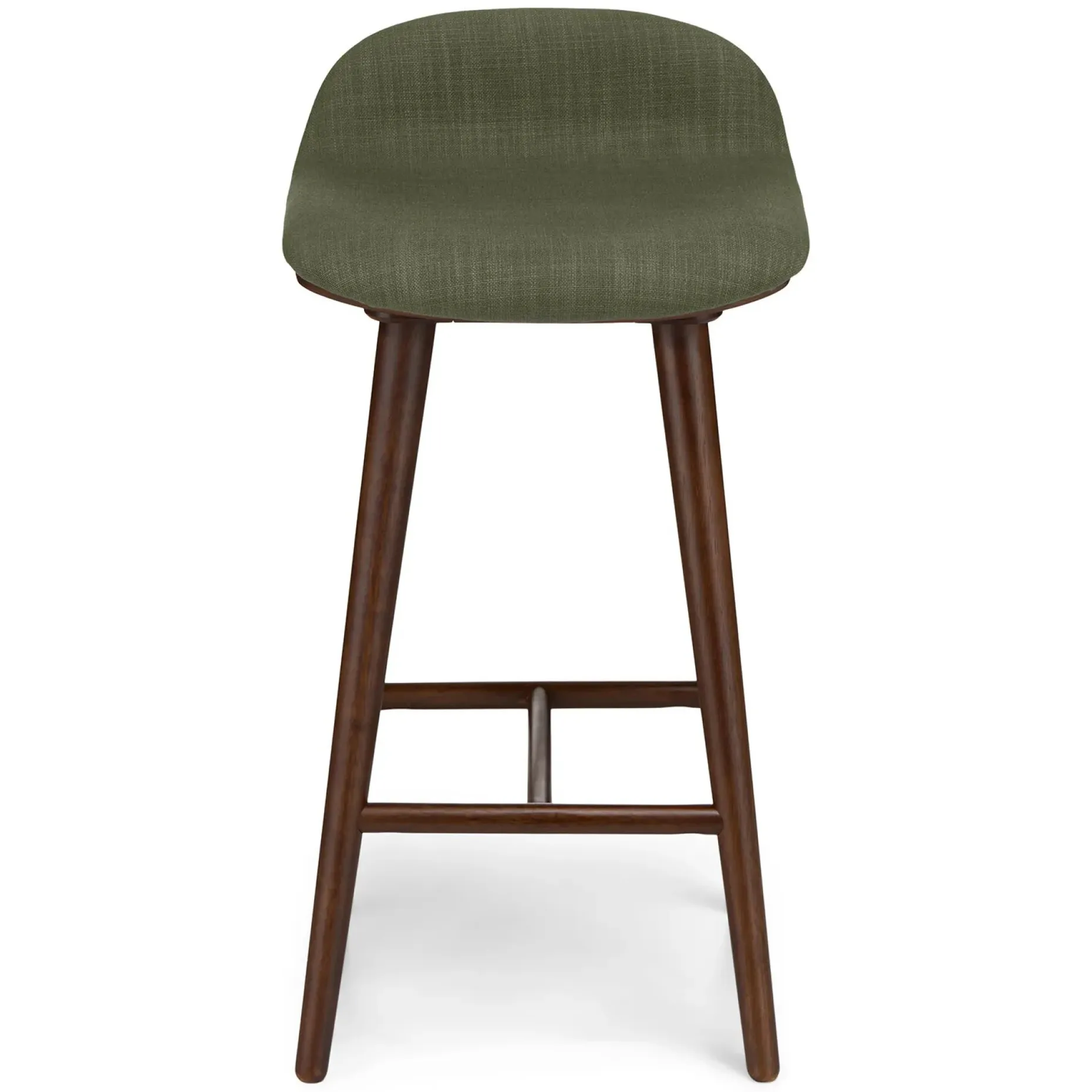 Sede Counter Stool - Walnut and Olio Green