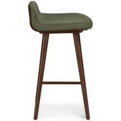 Sede Counter Stool - Walnut and Olio Green