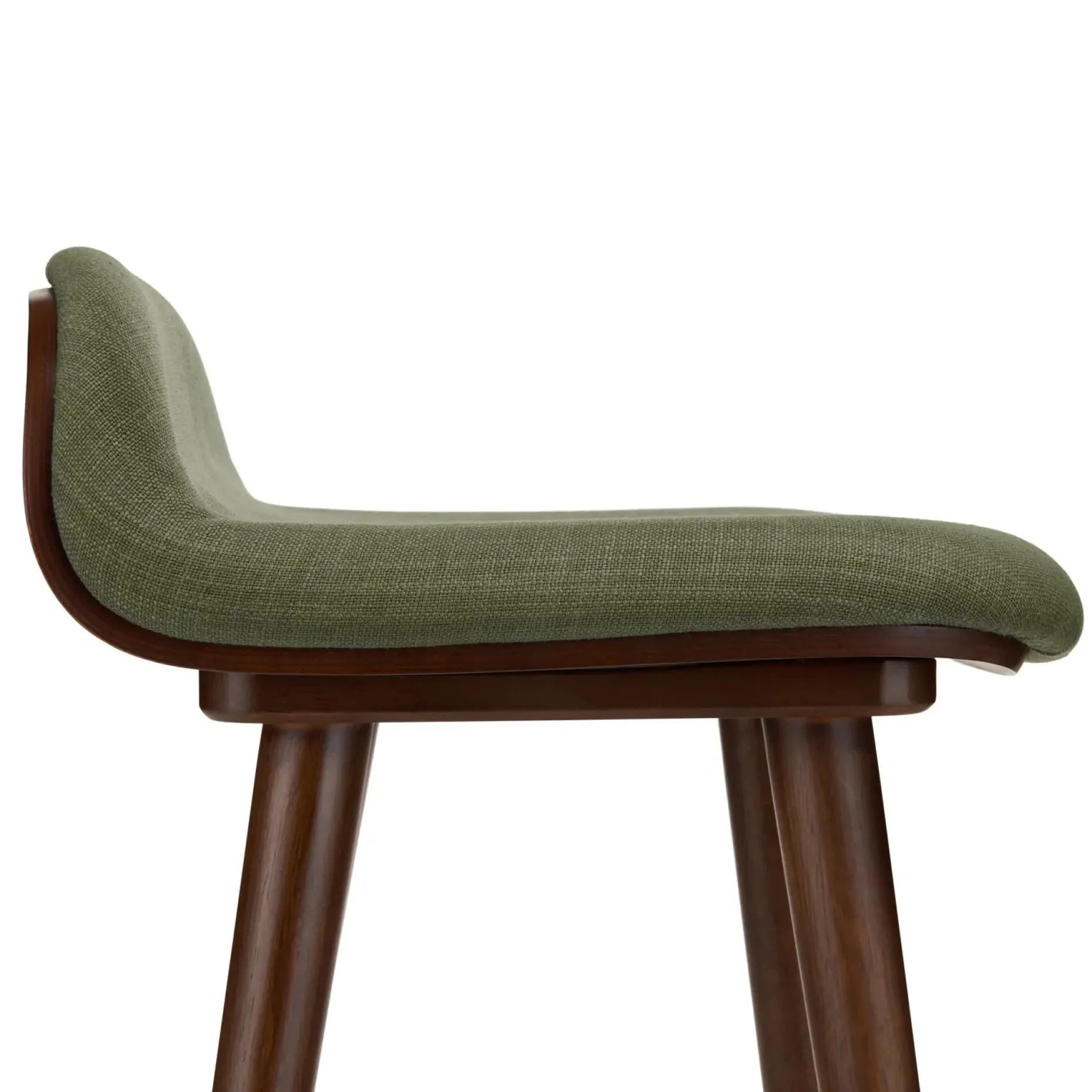 Sede Counter Stool - Walnut and Olio Green