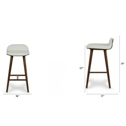 Sede Counter Stool - Walnut and Mist Gray
