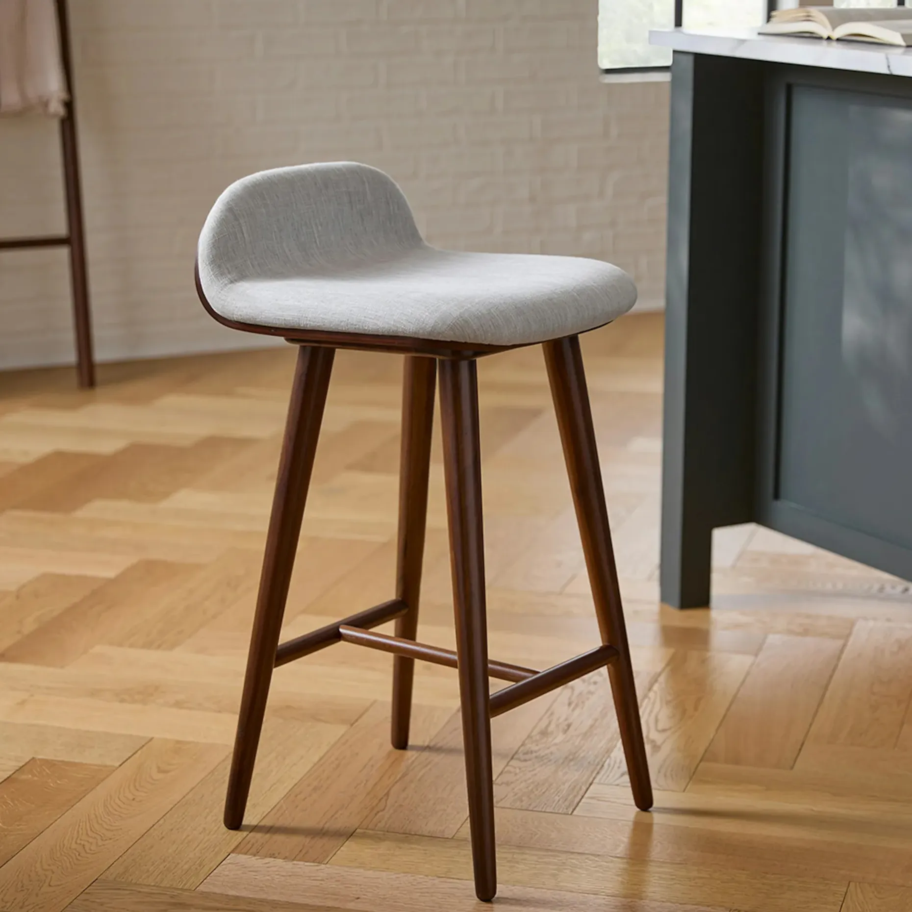 Sede Counter Stool - Walnut and Mist Gray