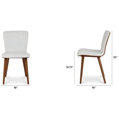 Sede Dining Chair - Walnut and Mist Gray