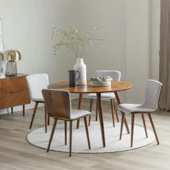 Sede Dining Chair - Walnut and Mist Gray