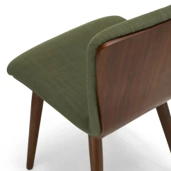 Sede Dining Chair - Walnut and Olio Green