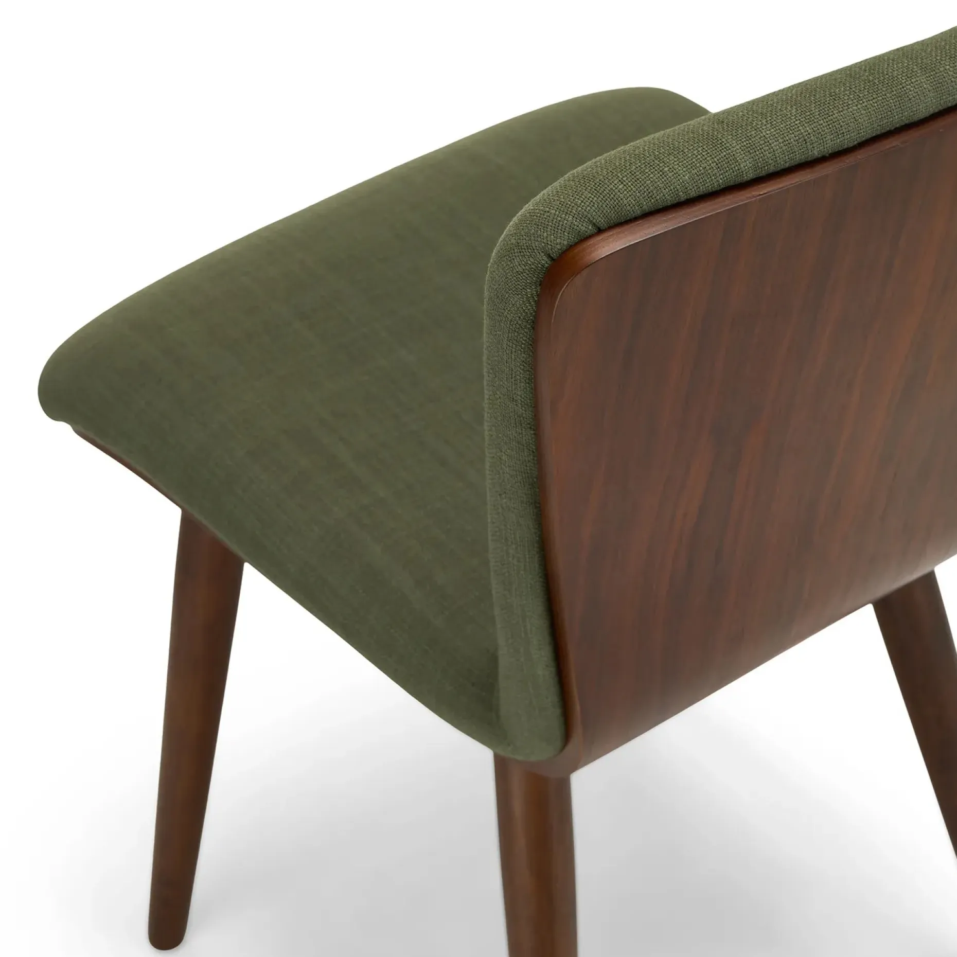 Sede Dining Chair - Walnut and Olio Green