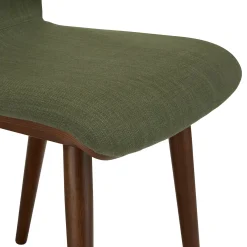 Sede Dining Chair - Walnut and Olio Green