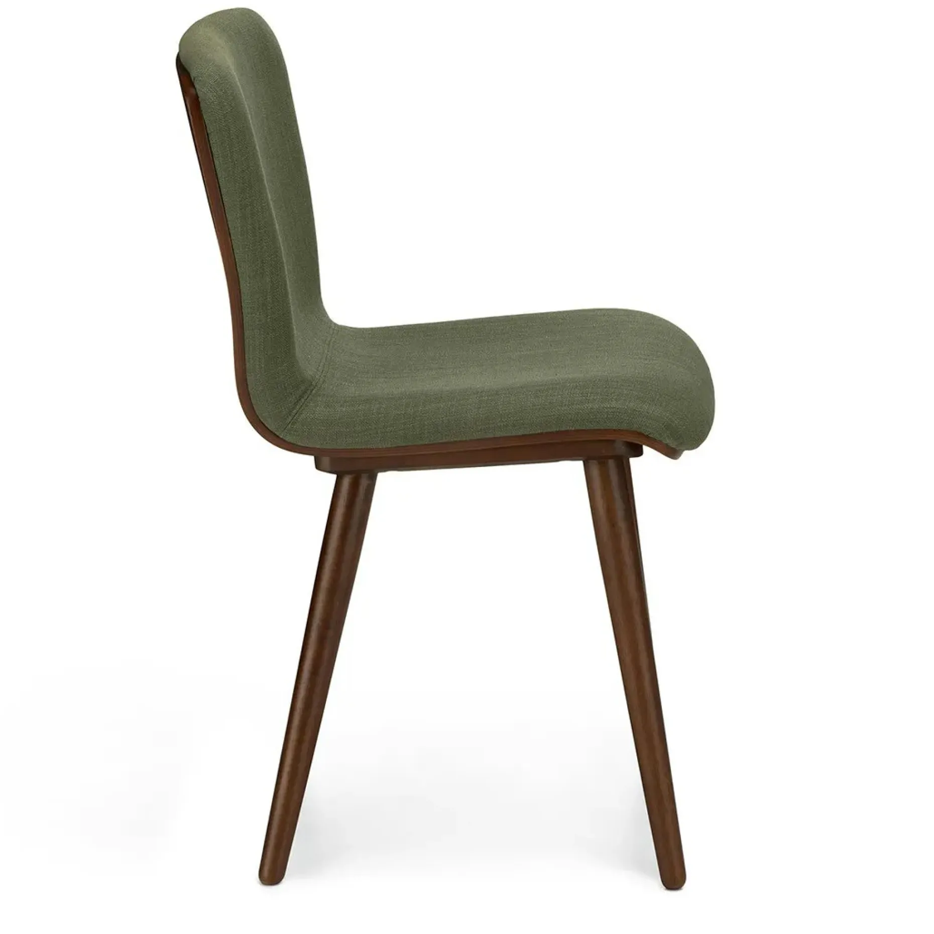 Sede Dining Chair - Walnut and Olio Green
