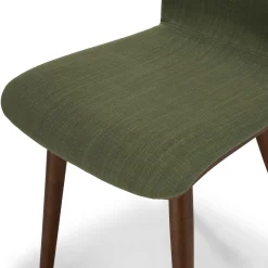 Sede Dining Chair - Walnut and Olio Green