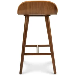 Sede Leather Counter Stool - Walnut and Toscana Tan