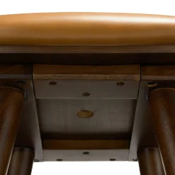 Sede Leather Counter Stool - Walnut and Toscana Tan