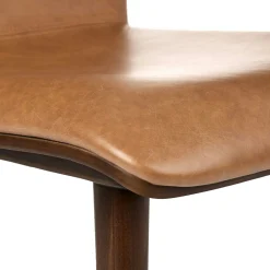 Sede Leather Dining Chair - Walnut and Toscana Tan