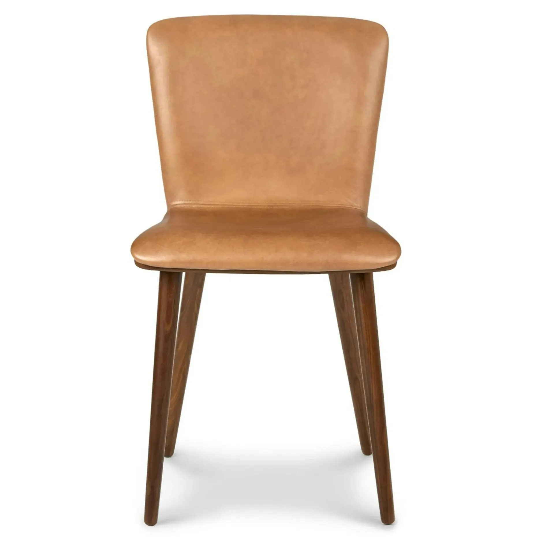 Sede Leather Dining Chair - Walnut and Toscana Tan