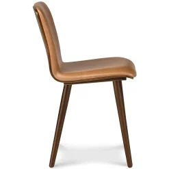 Sede Leather Dining Chair - Walnut and Toscana Tan
