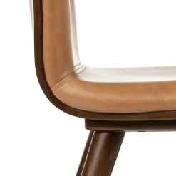 Sede Leather Dining Chair - Walnut and Toscana Tan