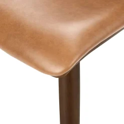 Sede Leather Dining Chair - Walnut and Toscana Tan