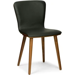 Sede Leather Dining Chair - Walnut and Black