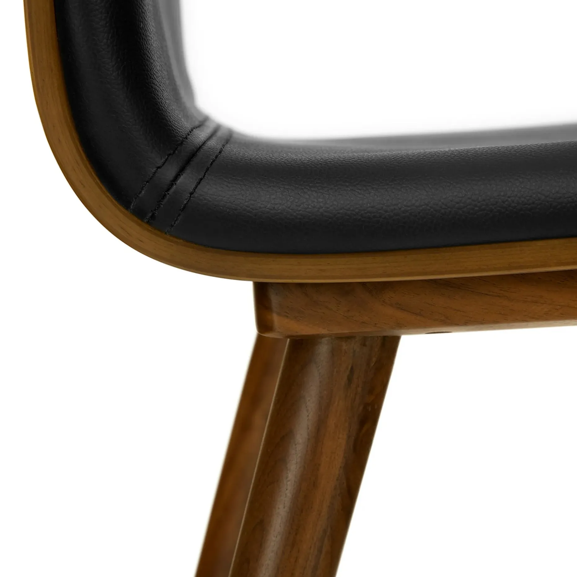 Sede Leather Dining Chair - Walnut and Black