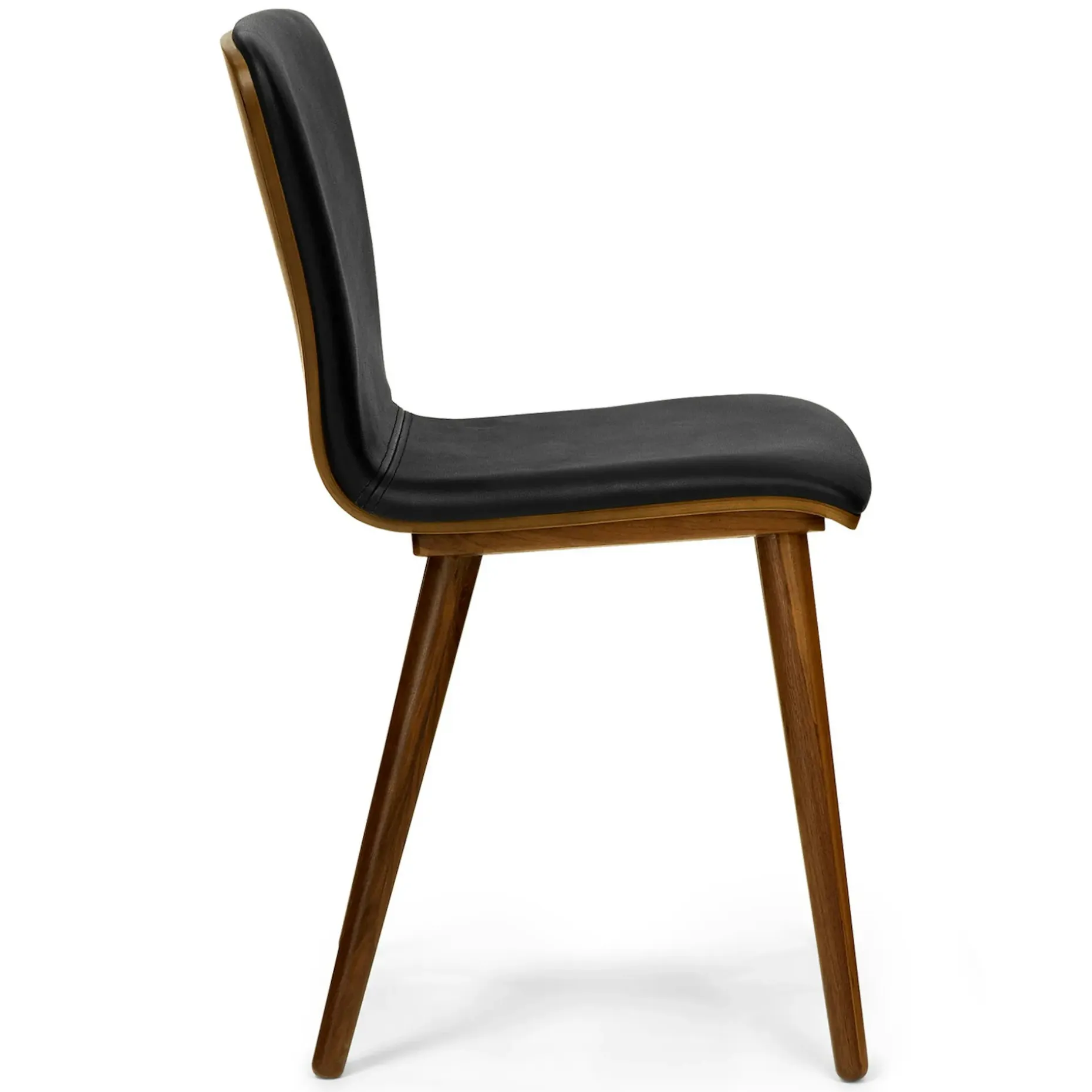 Sede Leather Dining Chair - Walnut and Black