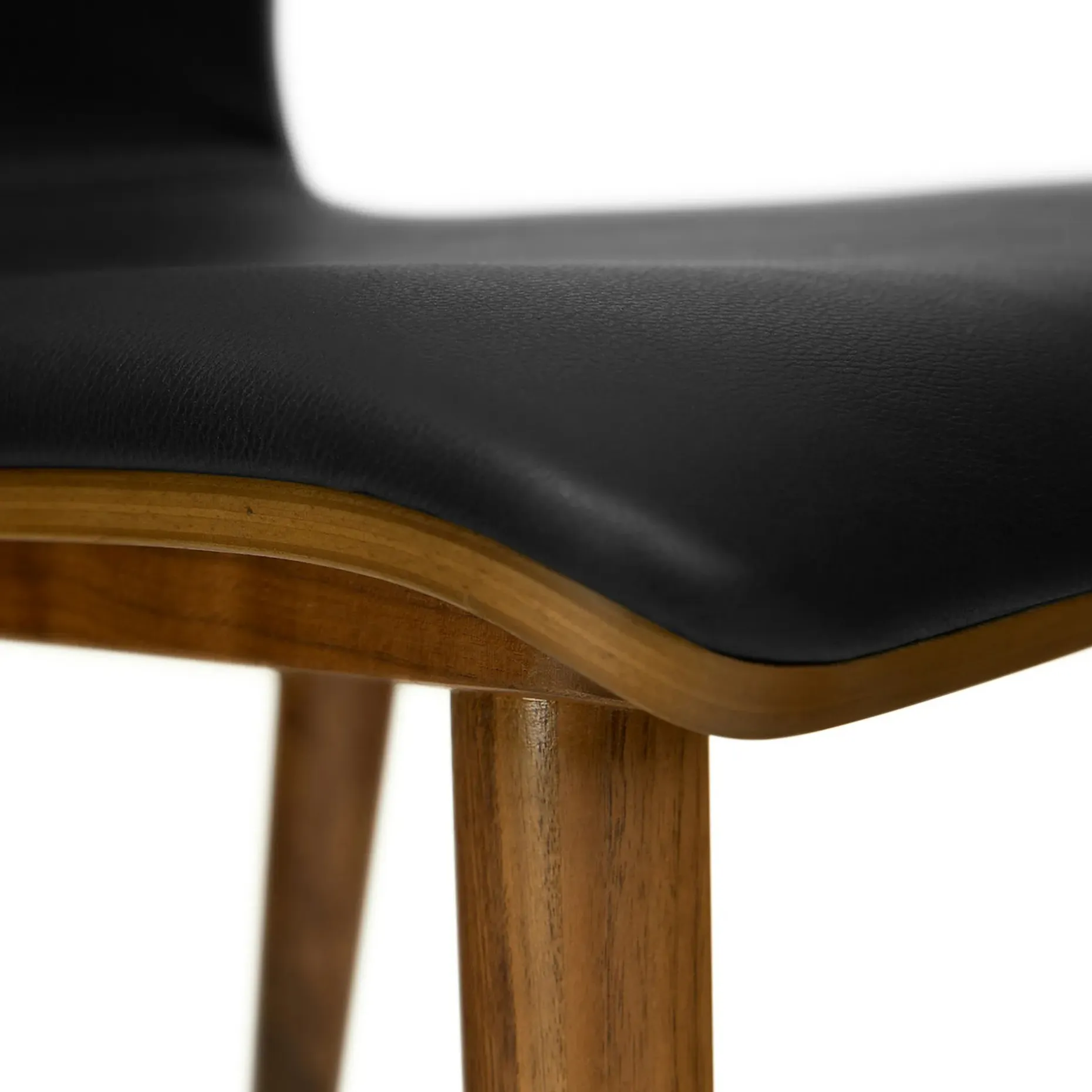 Sede Leather Dining Chair - Walnut and Black