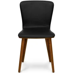 Sede Leather Dining Chair - Walnut and Black