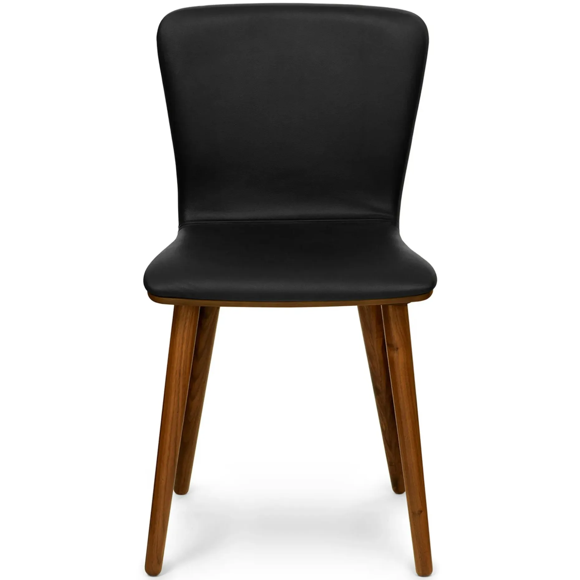 Sede Leather Dining Chair - Walnut and Black