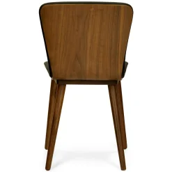 Sede Leather Dining Chair - Walnut and Black