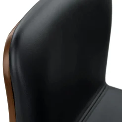 Sede Leather Swivel Counter Stool - Walnut and Black