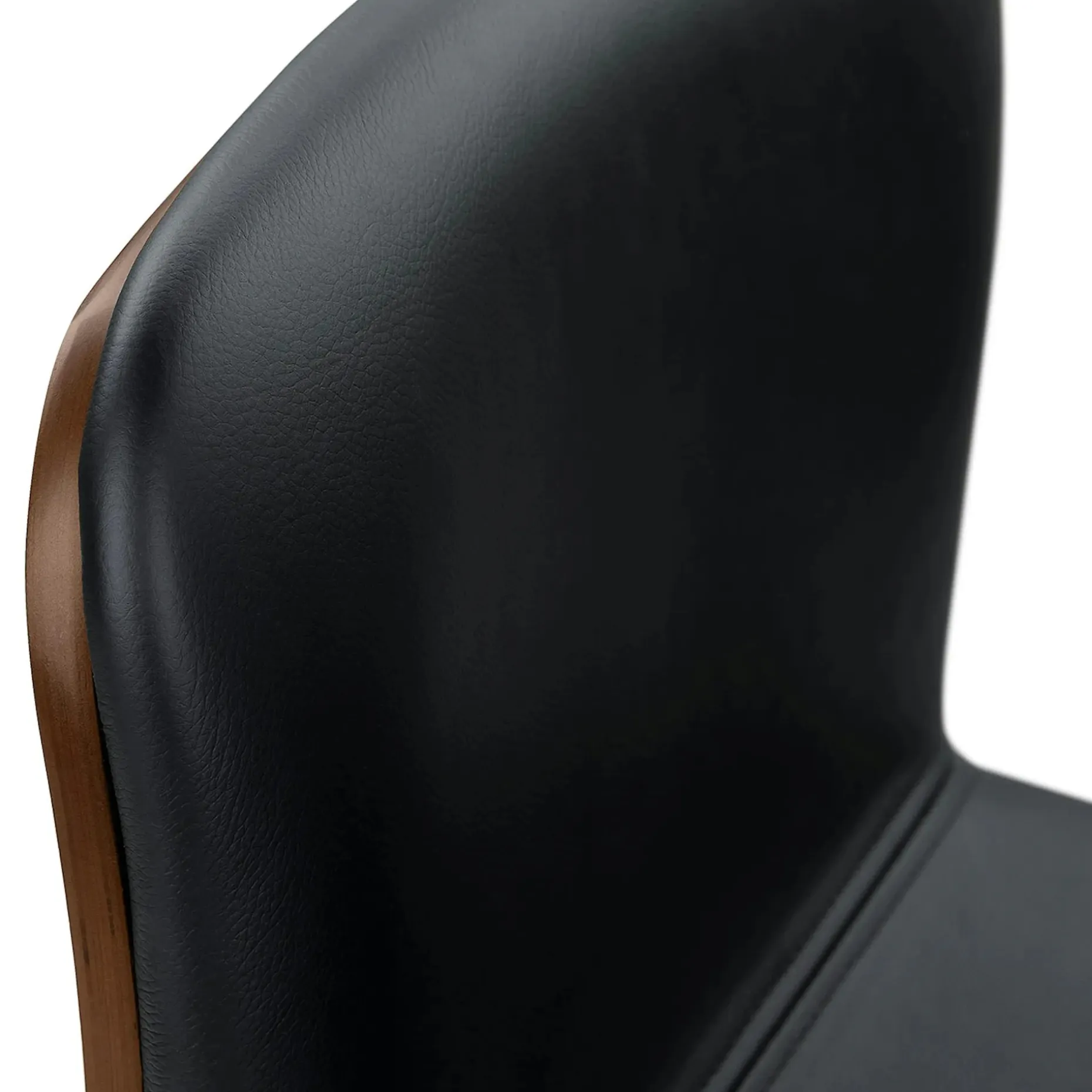 Sede Leather Swivel Counter Stool - Walnut and Black