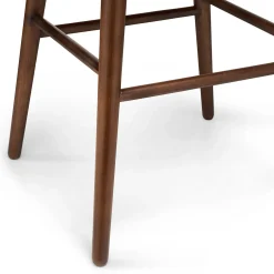 Sede Leather Swivel Counter Stool - Walnut and Toscana Tan